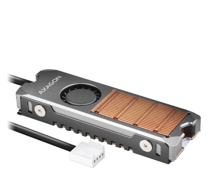 Chłodzenie dysku Axagon Miedziany radiator M.2 SSD + FAN 13mm